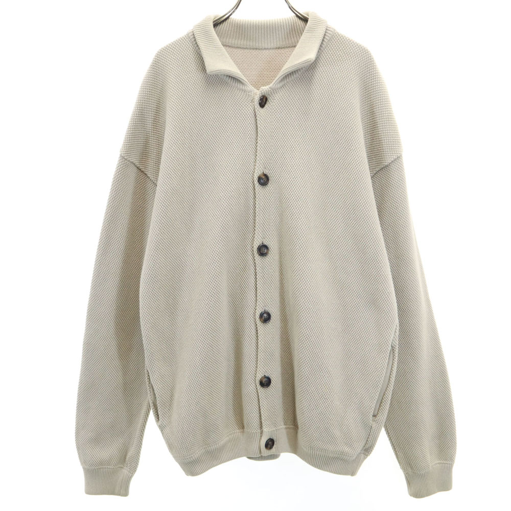 日本製 コットンニット ジャケット 1 ベージュ メンズ