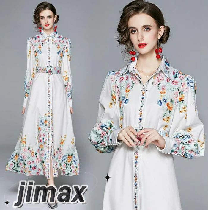 パーティードレス 結婚式 ワンピース ロング丈 結婚式 お呼ばれ 花柄 プリント パーティードレス ミモレ丈 ワンピース 結婚式 二次会 ゲストドレ　ワンピース 袖あり パーティードレス 卒入式 同窓