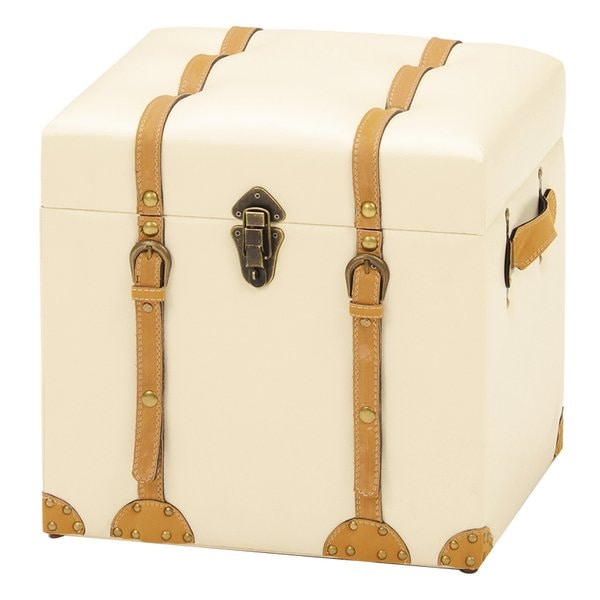 チェスター 収納スツール アイボリー・幅40×奥行36×高さ41cm MC-6000IV