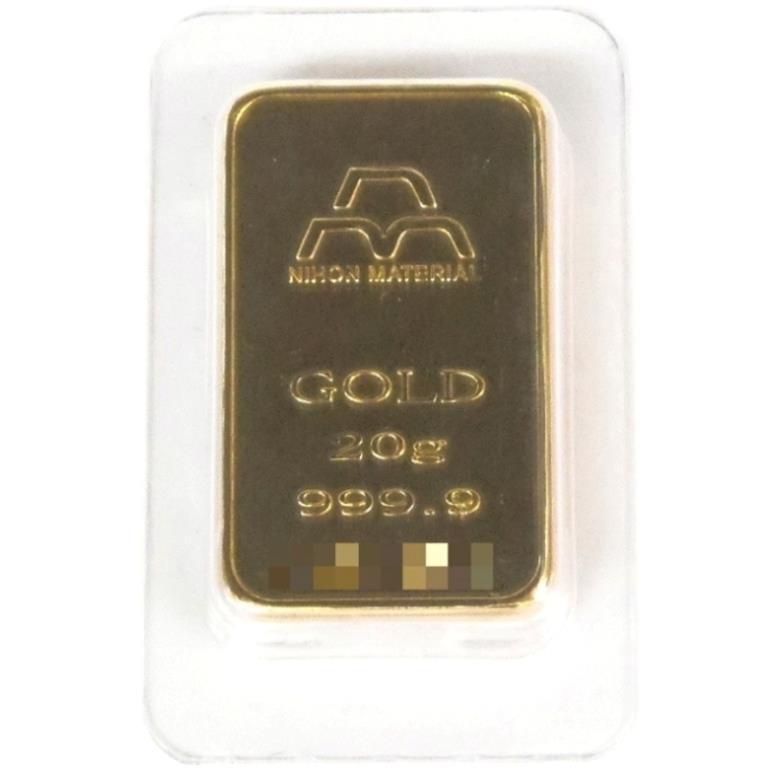【新品】日本ﾏﾃﾘｱﾙ 純金 ｲﾝｺﾞｯﾄ 20g NIHON MATERIARL 24金 ｺﾞｰﾙﾄﾞﾊﾞｰ ingot （39025）インゴット・金棒