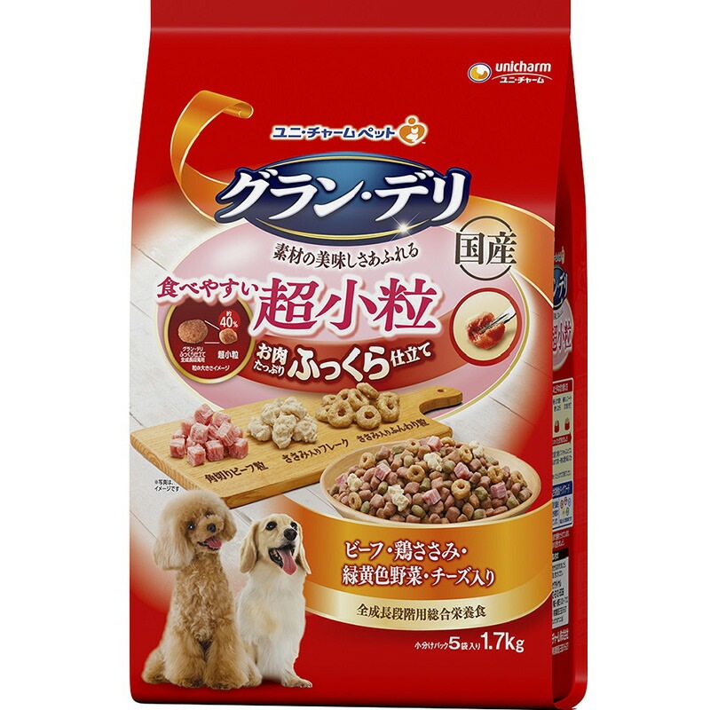 （まとめ買い）グラン/デリ ふっくら仕立て食べやすい超小粒 1.7kg 犬用フード [x4]