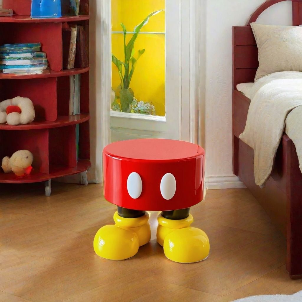 ミッキーのアイデア漫画の靴の腰掛けを変えて入り口の家庭用リビングルームの子供の腰掛けを並べます