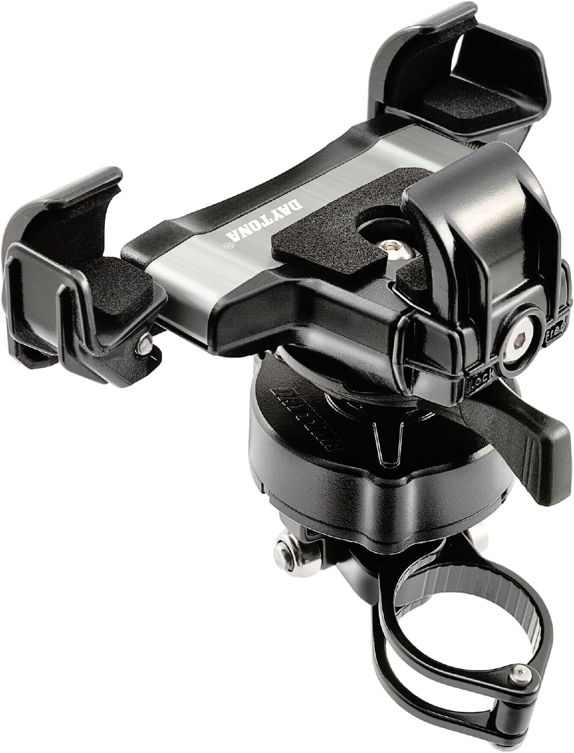 デイトナ(Daytona) バイク スマホホルダー 振動吸収 ユニット一体型 カメラ保護 アルミアーム iPhone14シリーズ対応 スマホホルダー3プラス IH-2100 リジッド 25077