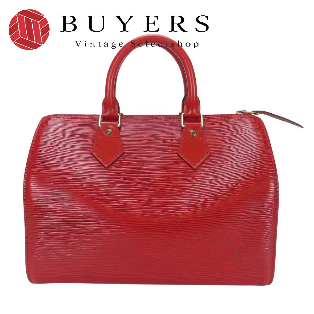中古 ハンドバッグ スピーディ25 M43017 エピレザー カスティリアンレッド ゴールド金具 カジュアル 普段使い レディース 女性