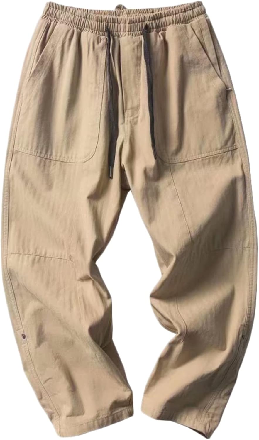 カーゴパンツ ワイドパンツ メンズ バギーパンツ 大きいサイズ M~4XL 無地 9分丈 ビッグシルエット 男性 ロングパンツ 極太 体型カバー アメカジ ワークパンツ コットン