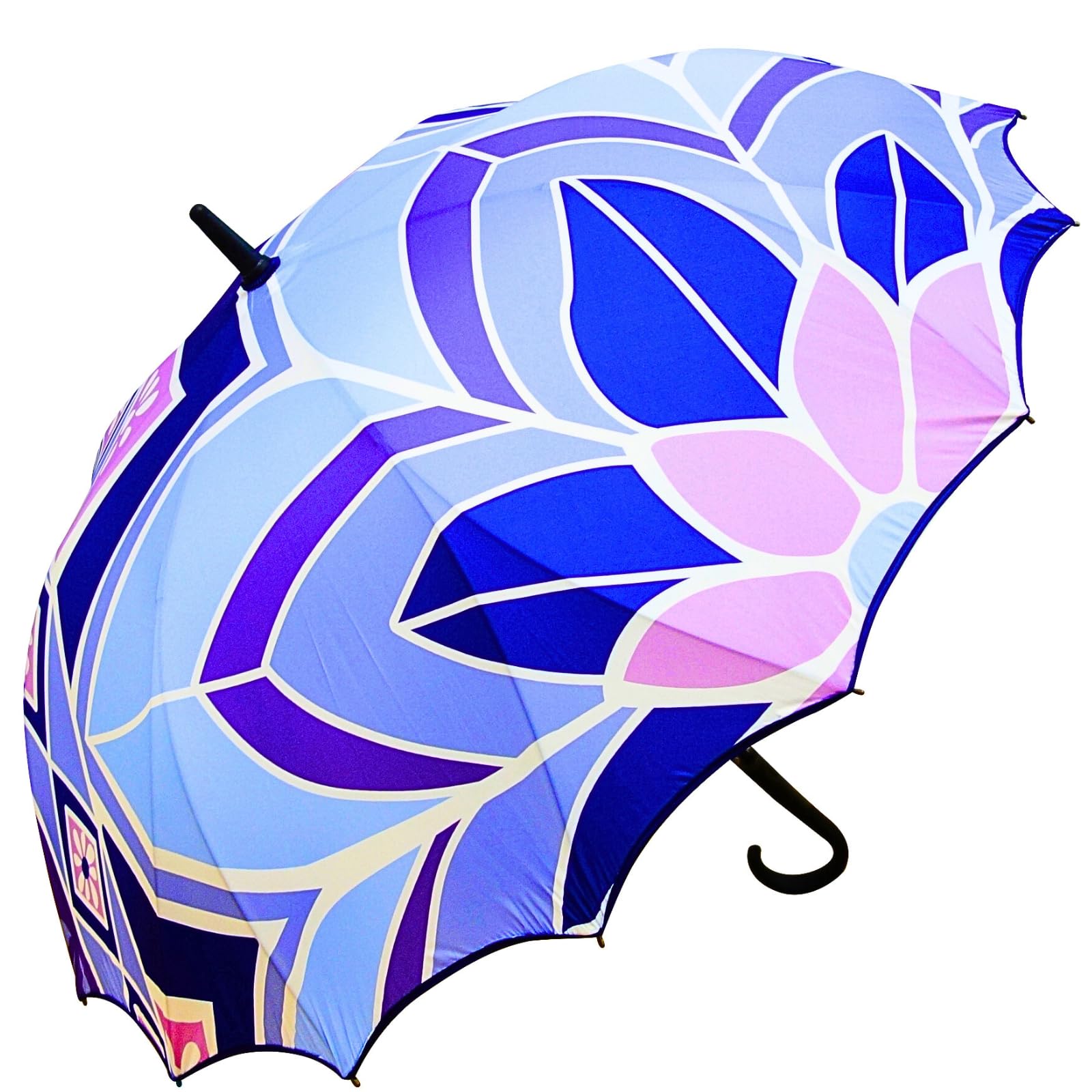 藤田屋 傘 レディース 長傘 桜骨 16本骨 60 雨傘 日傘 遮光 UVカット率 98％ UPF50+ 晴雨兼用 おしゃれ かわいい 大きい 一枚張り ジャンプ傘 ダモンデ(damonde)