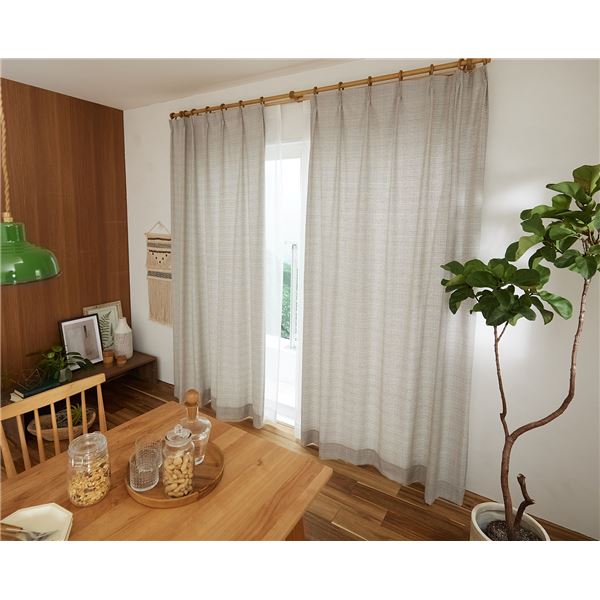 ドレープカーテン [グレンティ 約100x200cm 1枚入 G1057] 共布タッセル付 スミノエ