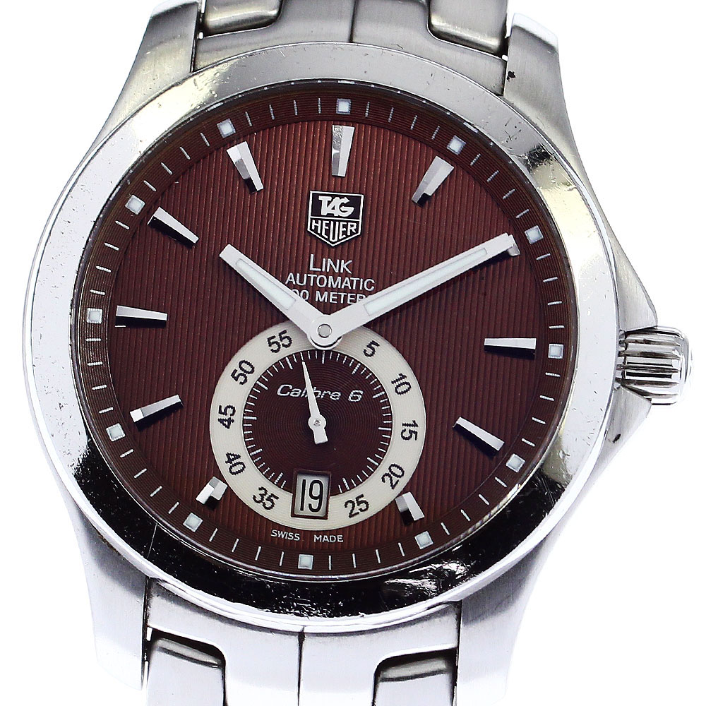 タグホイヤー TAG HEUER WJF211C リンク キャリバー6 デイト 自動巻き メンズ 保証書付き_799931【中古】