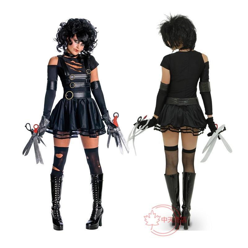 【本日限定】巫女 悪魔 魔女 欧米 コスチューム コスプレ 仮装 ハロウィン レディース 大人用 黒 はさみ手 ミニスカート 制服 カーニバル パーティー Halloween 衣装 変装