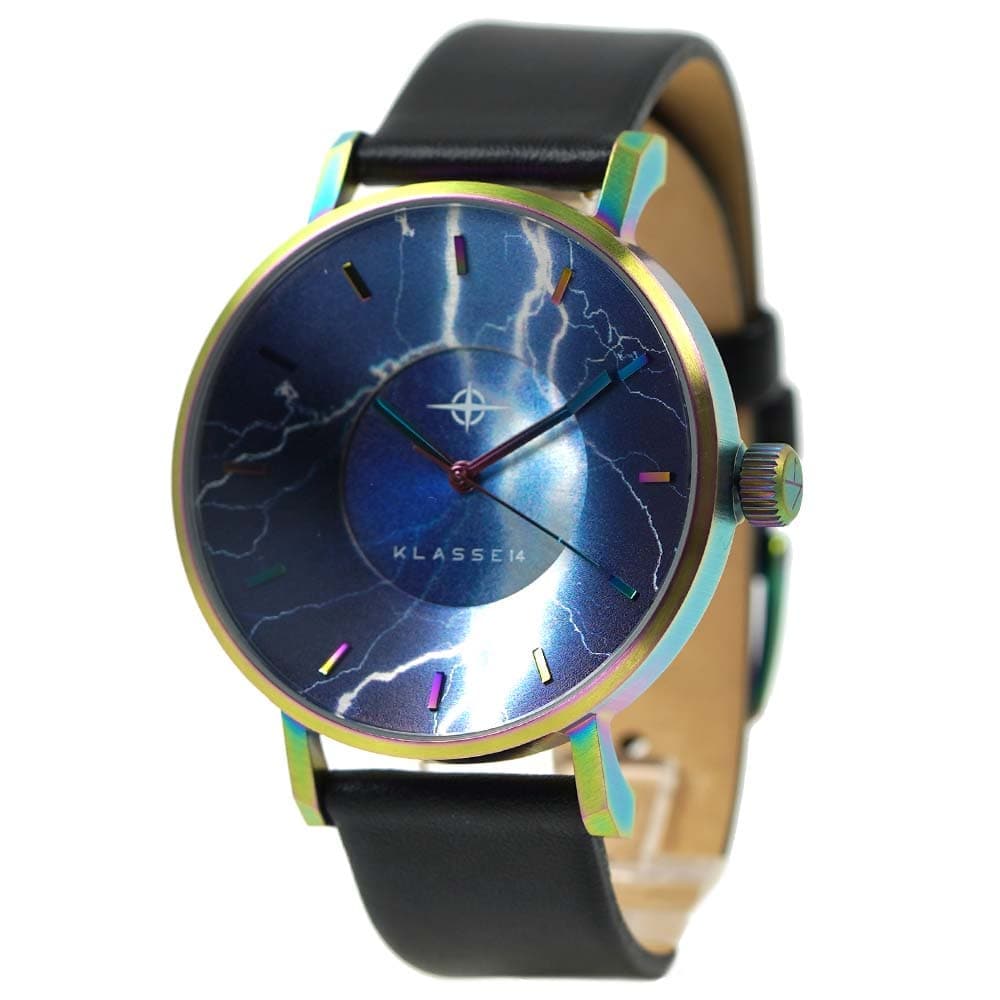 クラス14 腕時計 Klasse14 ヴォラーレ VOLARE LIGHTENING レザーベルト ブルーブラック VO18TI006M 42mm