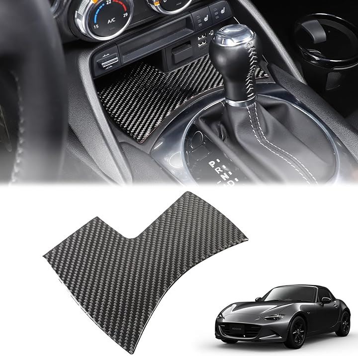 新型 マツダ ロードスター RF ND系 2016～2023に適用 センターコンソール収納パネル カバー カーボンファイバー製(カーボン調)