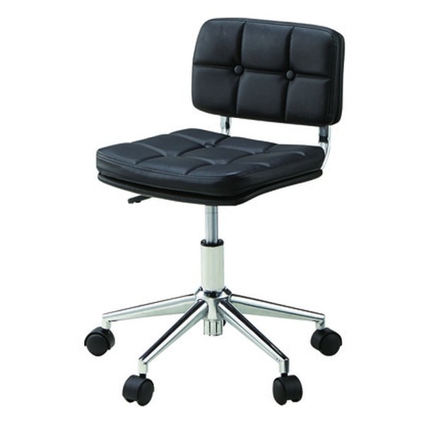 デスクチェア ブラック 幅40×奥行き48×高さ64-74×座面高40-50cm RKC-301BK