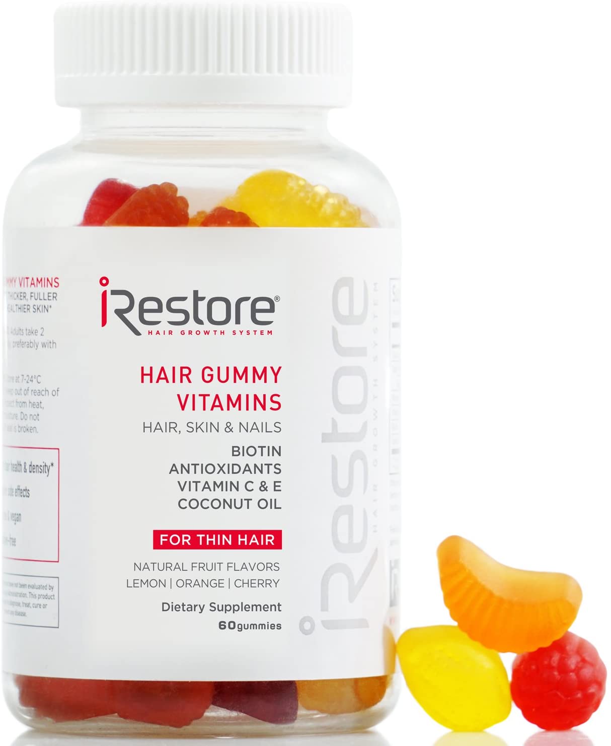 [アメリカ無料直送]iRestoreVitaminesヘアグミ-育毛用ベガンビオチングミビタミンC