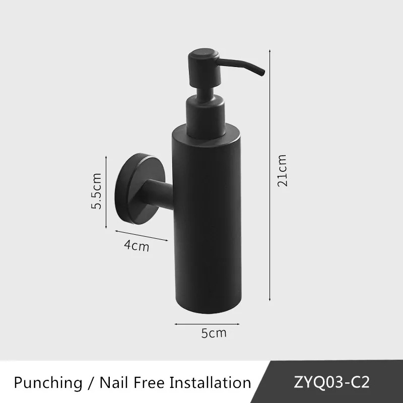 液体石鹸ディスペンサー バスルームアクセサリー ステンレス鋼304液体石鹸を整理するための壁掛け式ソープディスペンサー ZYQ03-C2