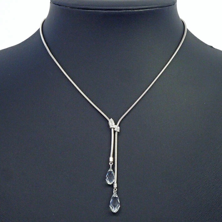 【美品】スワロフスキー Gillian Y ジリアン ラインストーン ガラス【ネックレス】