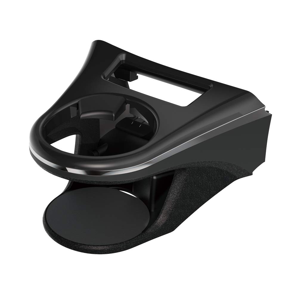 槌屋ヤック(Tsuchiya Yac) 車種専用品 トヨタ 80系 ハリアー 専用 エアコン ドリンクホルダー 運転席用 ブラック/シルバー SY-HR11