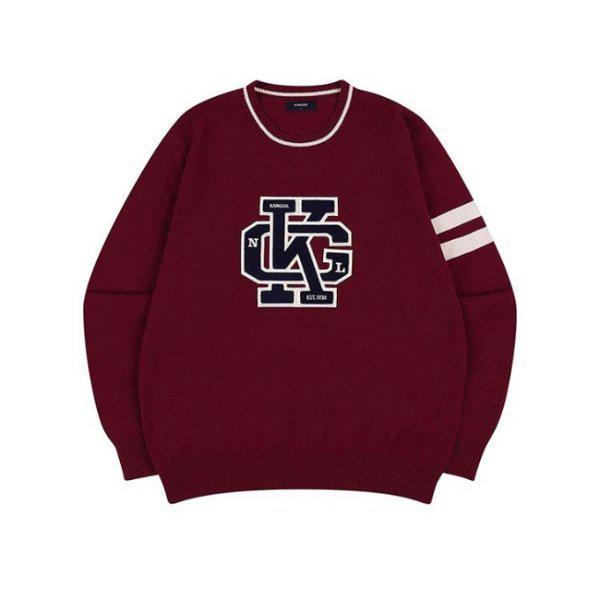 長袖Tシャツ CQK KQFC-KN18880BX カレッジシンボルセーター 1888 バーガンディ