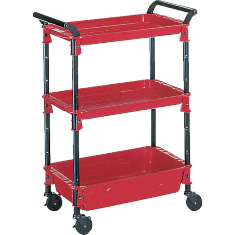 トラスコ中山　ツールワゴンロイヤル 586X320X833 深1浅2 赤　TWR421