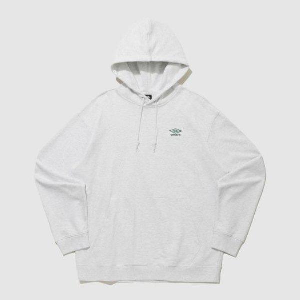 フード付き JQS UQ123CHD19-WMG エッセンシャル スモール ロゴ フード付きTシャツ / WHITE MELANGE