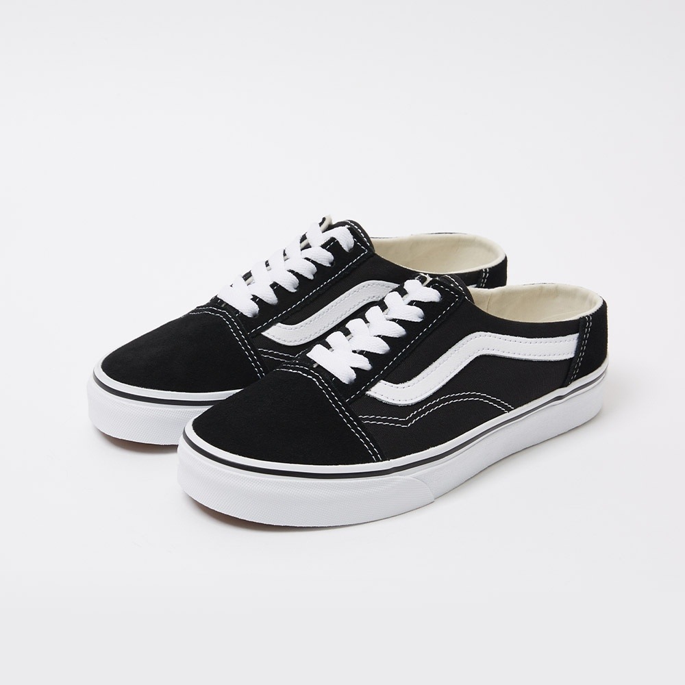 バーンズオールドスクールミュール-ブラック/トゥルーホワイト/ VN0A3MUS6BT1