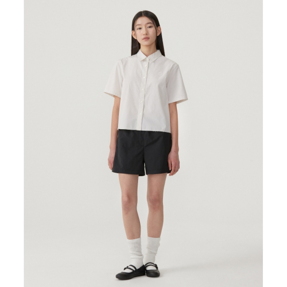 COVERNAT WOMAN ウーマン 軽量ナイロンショーツ Black