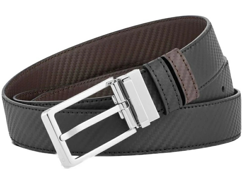 dunhill DU24R4T21RR001 2024SS イタリア製 ダンヒル リバーシブル ベルト ラウンドファセットバックル フルグレイン カーフレザー(牛革)
