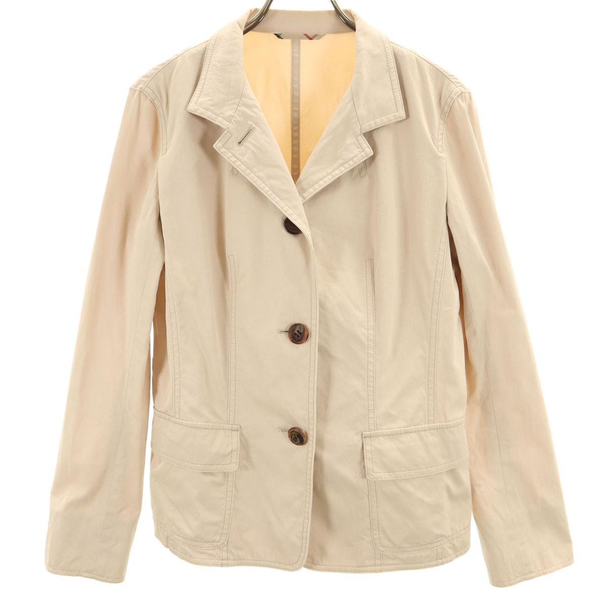 BURBERRY LONDON バーバリーロンドン テーラードジャケット 38 ベージュ 三陽商会 レディース 古着 6,233円
