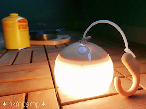 ほおずき型　LED　ランタン　(タンカラー)　ライト　キャンプ　防災