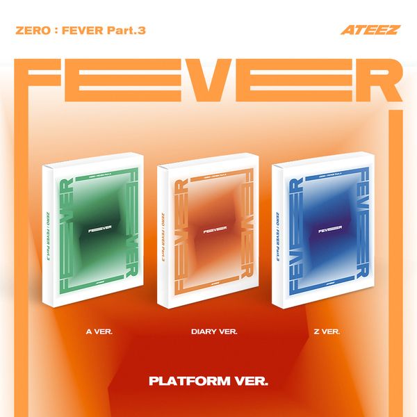 [MEGA][3種セット] (PLATFORM Ver.) ATEEZ ミニ7集アルバム ZERO : FEVER Part.3 韓国チャート反映 エイティーズ 当店特典