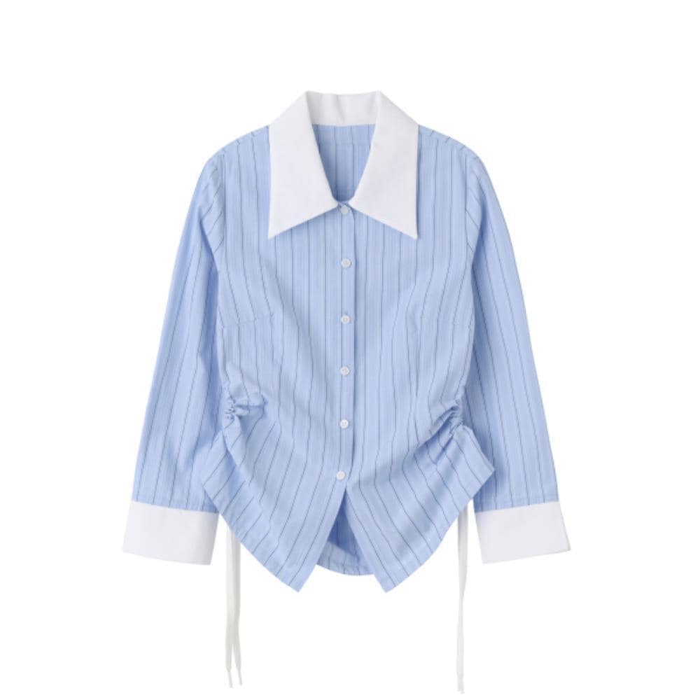 スカルプター Shoelace Shirring Shirt Classic Blue SC24S215B 7,005円