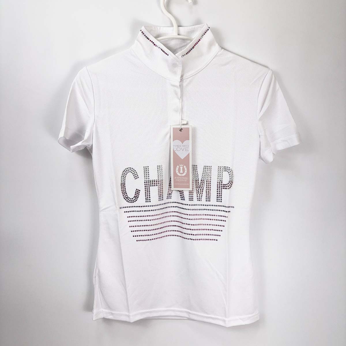 【中古・未使用品】IMPERIAL RIDING インペリアル レインボー ライディング トーナメントシャツ S ホワイト KL35114006 レディース 乗馬 馬術