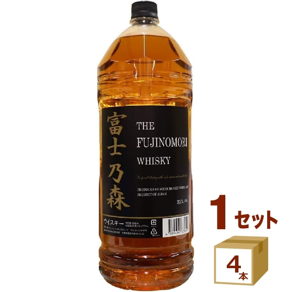 須藤 富士乃森ウイスキー ペット 4000ml×4本 ウイスキー 【送料無料一部地域は除く】 大容量 富士乃森 ウィスキー まとめ買い 4L