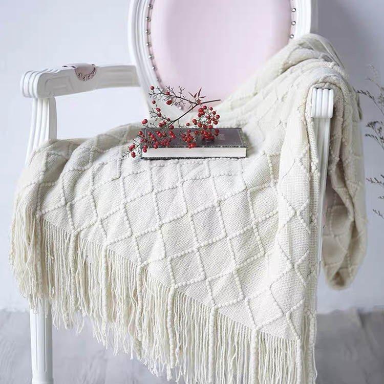 ダブル フリンジ タオルケット ソファーカバー 毛布 シングル おしゃれ 黄色 グレー 北欧 布団カバー あったか ボンボン ベッドカバー 掛け毛布