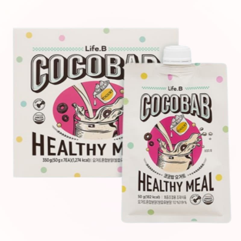 【韓国人気体重調節】ヨーグルト ヘルシーミール 1箱（7包入り）置き換え 食事代替 シェイク パウダー 朝食 時短 小腹満たし 間食 まとめ買い 常備ストック ミルク割り 水割り たんぱく質 栄養バラ