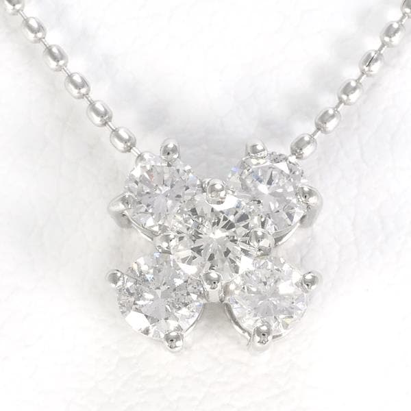 PT PT850 ネックレス ダイヤ 0.50 総重量約2.6g 約39cm ジュエリー 中古