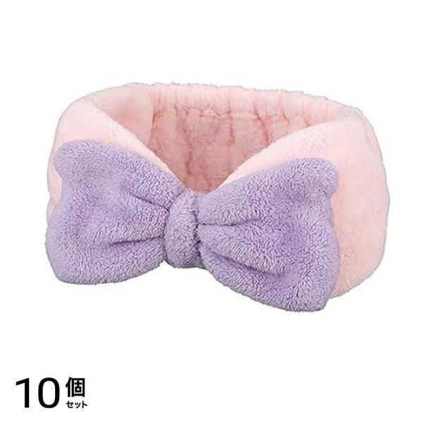 CB JAPAN (シービージャパン) カラリモア 吸水ふわもこ ヘアバンド 1個入 (ピンク) 10個セット
