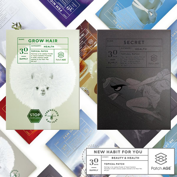 パッチエイジ グロウヘアー/シークレット (ゆうパケット送料無料) パッチ型 貼る PatchAge コンパクト