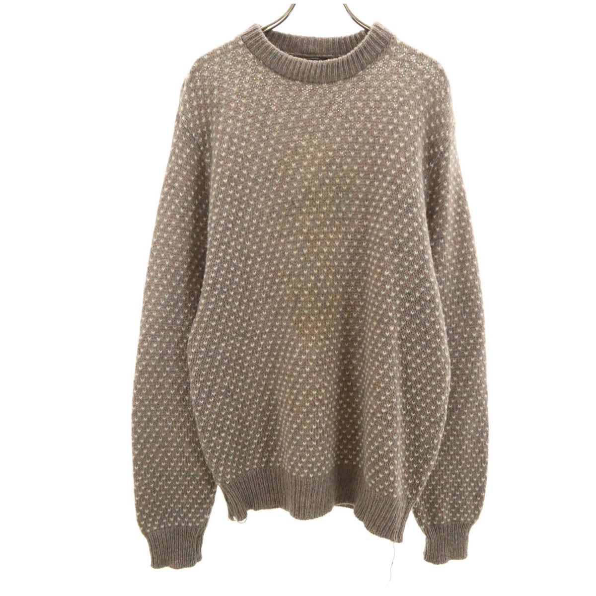 finalist 80s ヴィンテージ USA製 長袖 モックネック バーズアイ ニット L グレー メンズ 古着 7,895円