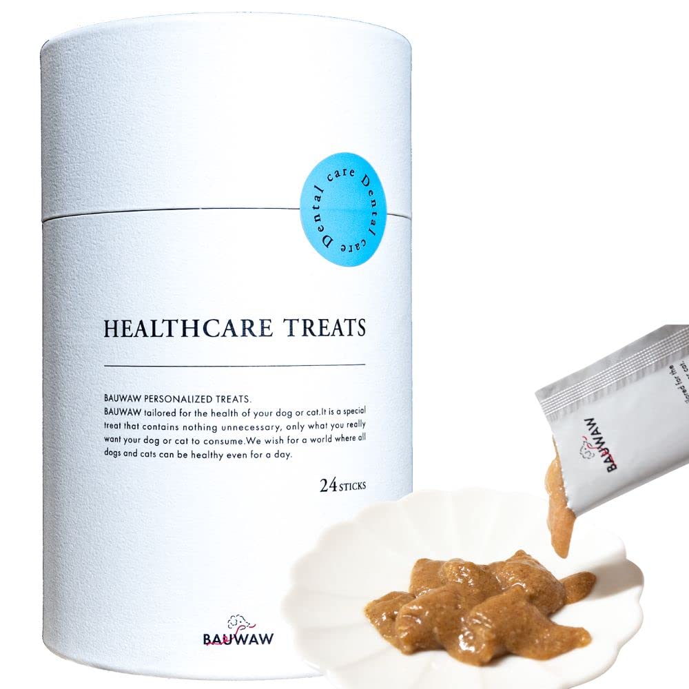 BAUWAW 犬猫用ヘルスケアおやつ デンタルケア（10g×24本）[ 高級トリーツ 国産 無添加 グルテンフリー ]