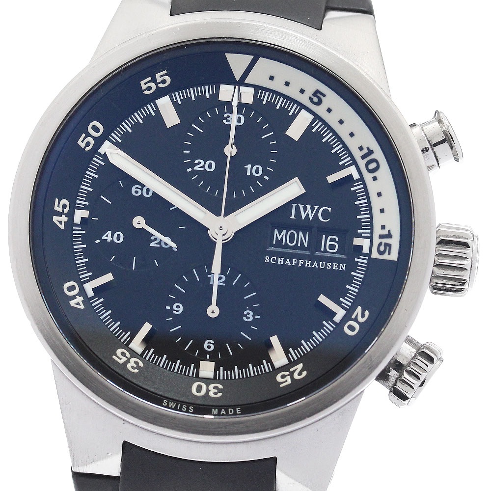 ベルト訳あり IWC SCHAFFHAUSEN IW371933 アクアタイマー クロノグラフ デイデイト 自動巻き メンズ 保証書付き_951837【中古】