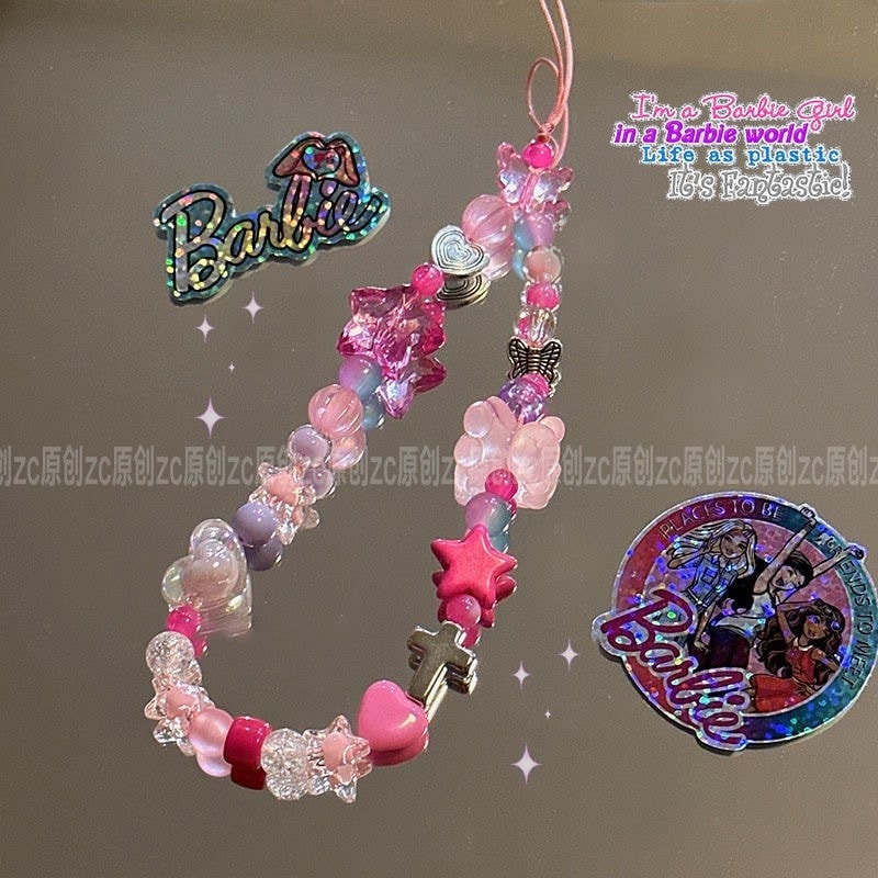 オリジナルクール ビーズスター携帯電話チェーンアメリカンレトロ Ins ミレニアムカメラ Ccd ストラップストラップ