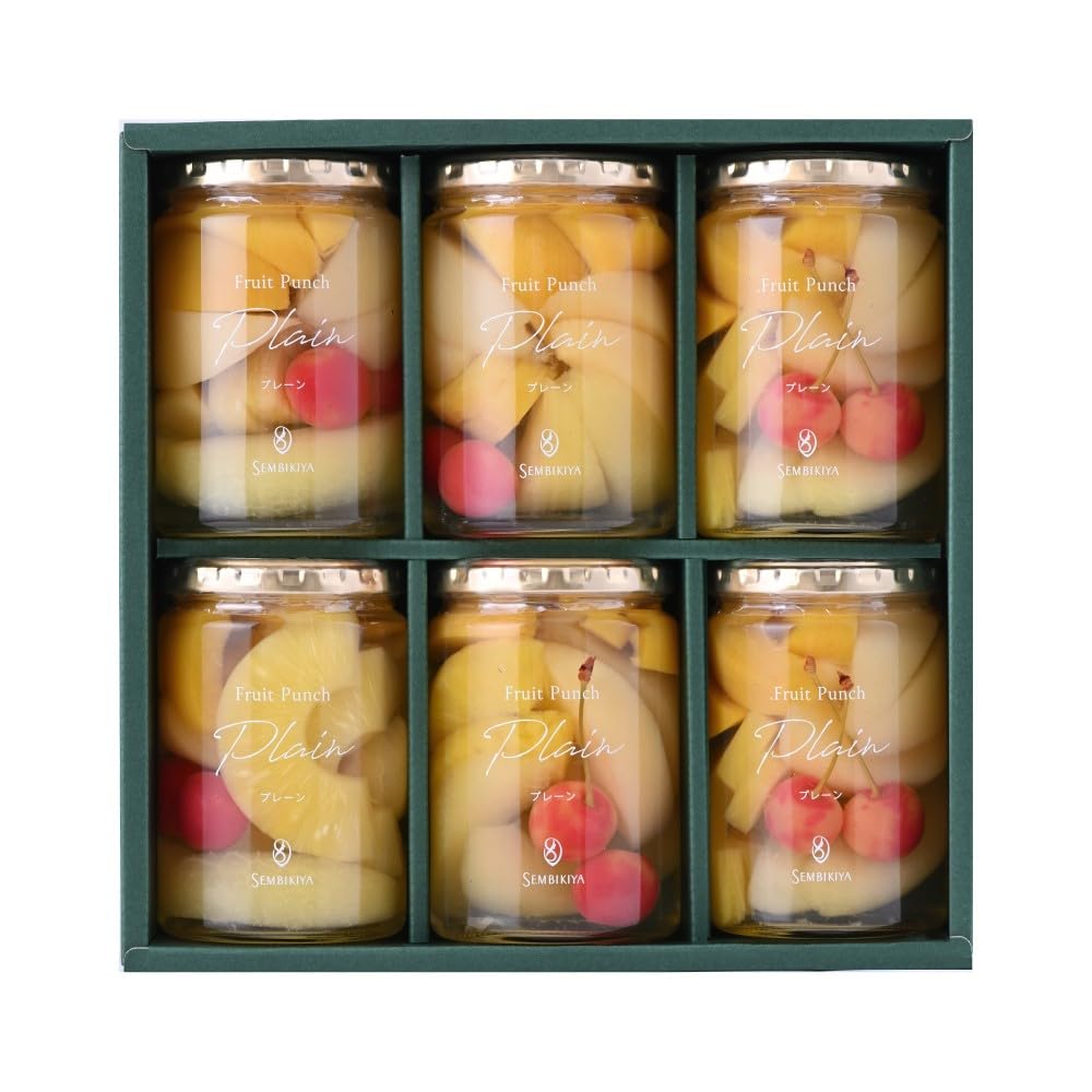 日本橋 千疋屋総本店 フルーツポンチ プレーンタイプ 6瓶入 ギフト フルーツ 詰合せ
