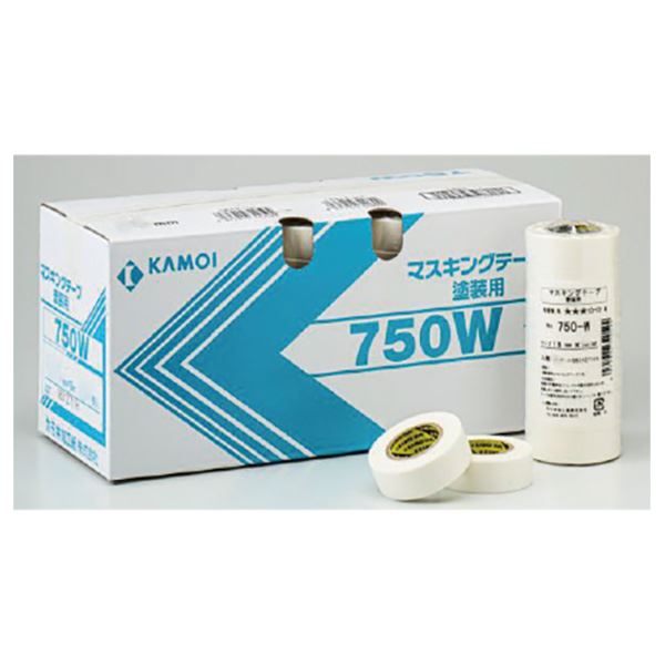 一般塗装用マスキングテープ No.750W 白色 15mmx18m（80巻入）
