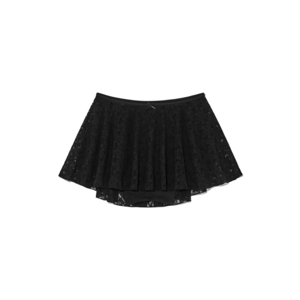GLOWNY LACE BELL MINI SKIRT BLACK GY25LWSK001BK