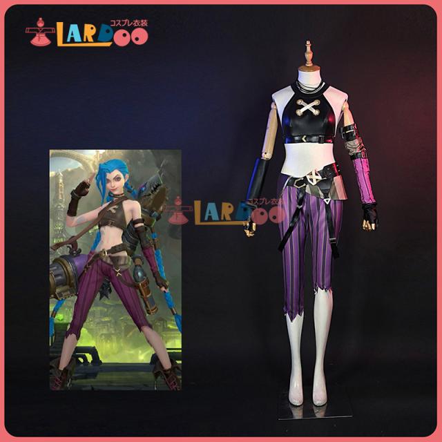 新タイプ追加 激安販売 Arcane アーケイン :リーグ・オブ・レジェンド League of Legends Jinx ジンクス コスチューム コスプレ衣装 [4789]