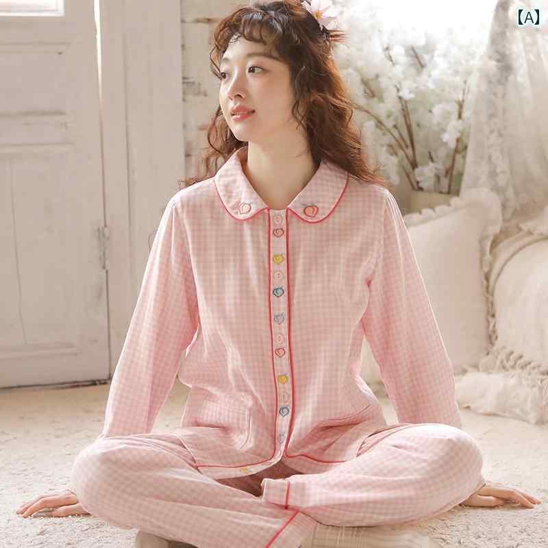 レディース　パジャマ　スウェット　上下 2025 春秋 パジャマ レディース 長袖 春夏 二 層 綿糸 綿 ホーム 服 スーツ かわいい
