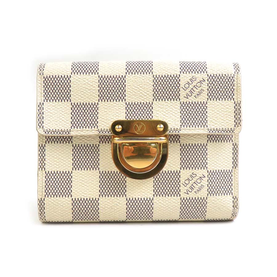 ルイ ヴィトン LOUIS VUITTON 二つ折り財布 ダミエ アズール ポルトフォイユ コアラ ダミエアズールキャンバス アイボリー ユニセックス N60013 r10462a