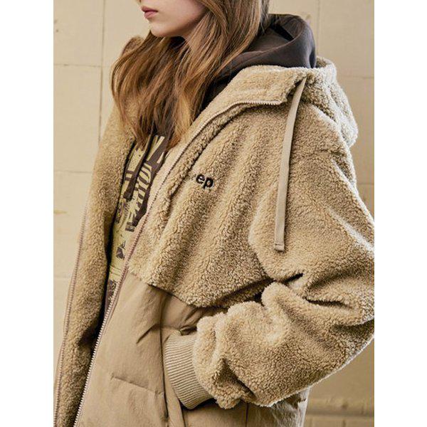 男女共用ボアフリースブロッキングジャンパー(JQ4JPU261)_DG