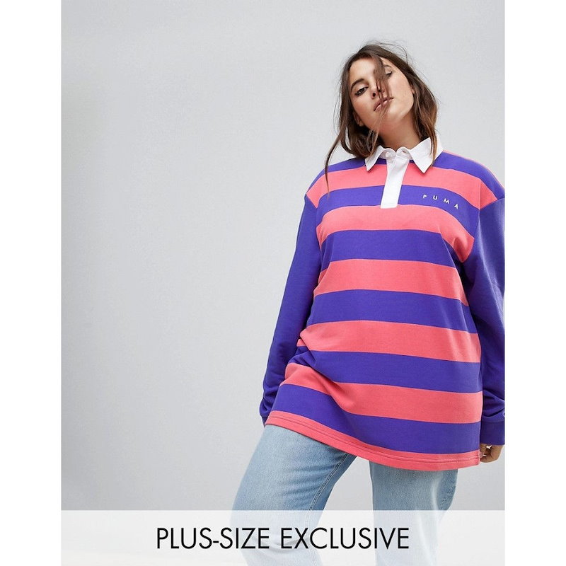 プーマ レディース トップス【Puma Exclusive To ASOS Plus Striped Rugby Jersey】Multi プーマ レディース トップス【Puma Exclusive To ASOS Plus Striped Rugby Jersey】Multi
