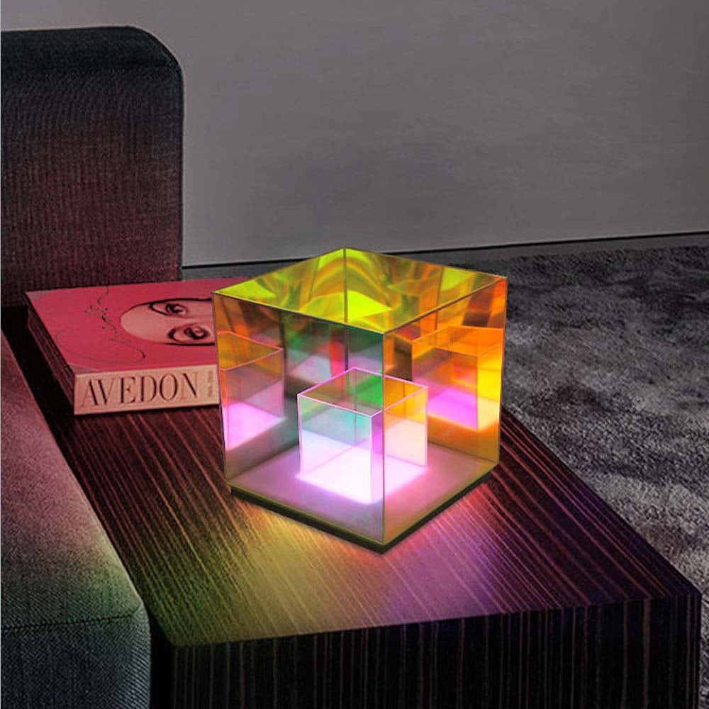 カラールービックキューブテーブルランプ アクリルランプ ルームランプ 韓国インテリア雑貨
